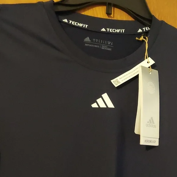 Adidas Men's Techfit Performance Long-Sleeve Training T-Shirt - Legend Ink - Picture 5 of 6